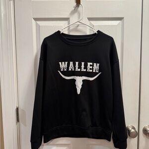 Women’s SHEIN Black Morgan Wallen Graphic Crewneck: M